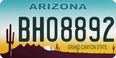 AZ license plate BHO8892