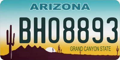 AZ license plate BHO8893