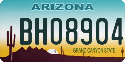 AZ license plate BHO8904