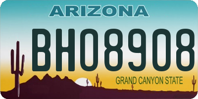 AZ license plate BHO8908
