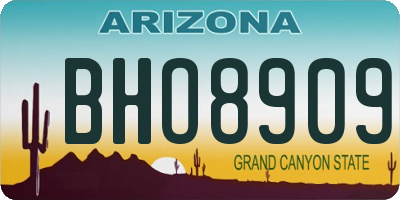 AZ license plate BHO8909
