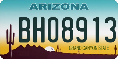 AZ license plate BHO8913