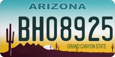 AZ license plate BHO8925