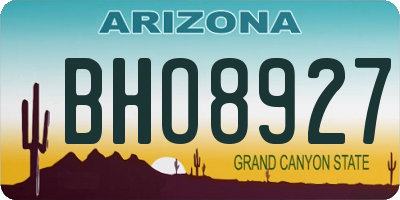 AZ license plate BHO8927