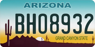 AZ license plate BHO8932