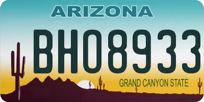 AZ license plate BHO8933