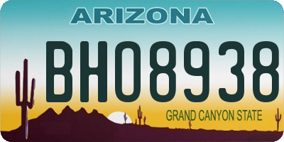 AZ license plate BHO8938
