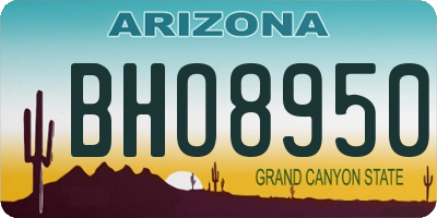 AZ license plate BHO8950