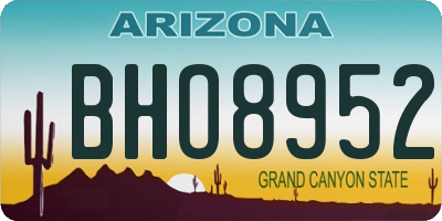 AZ license plate BHO8952