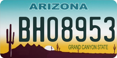 AZ license plate BHO8953