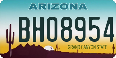 AZ license plate BHO8954