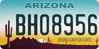 AZ license plate BHO8956
