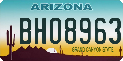 AZ license plate BHO8963