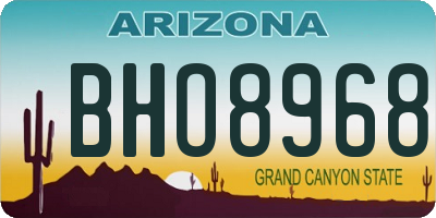AZ license plate BHO8968