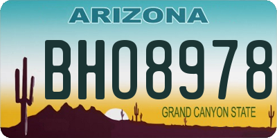 AZ license plate BHO8978
