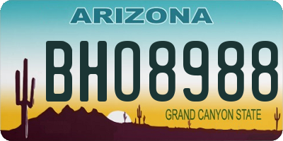 AZ license plate BHO8988