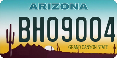 AZ license plate BHO9004