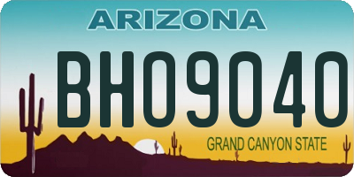 AZ license plate BHO9040