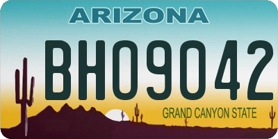 AZ license plate BHO9042
