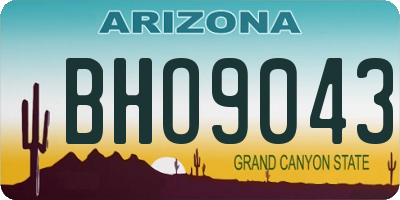 AZ license plate BHO9043