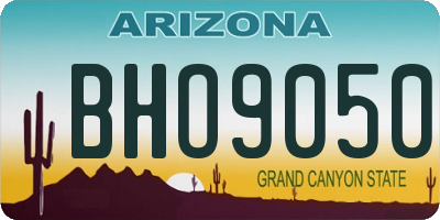 AZ license plate BHO9050