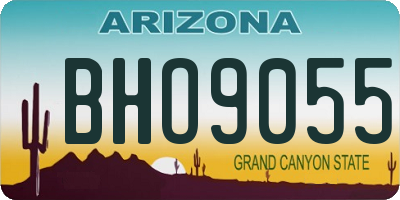 AZ license plate BHO9055