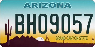 AZ license plate BHO9057