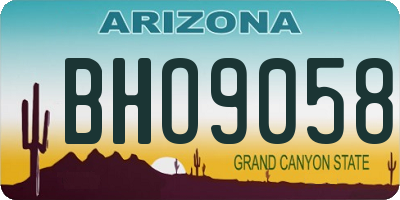 AZ license plate BHO9058