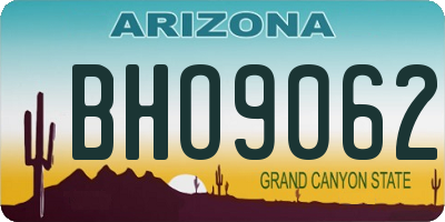AZ license plate BHO9062