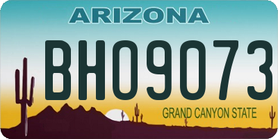 AZ license plate BHO9073