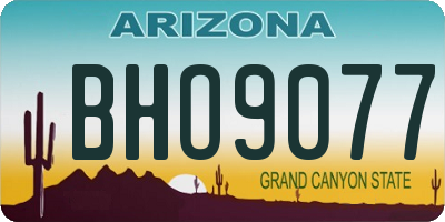 AZ license plate BHO9077