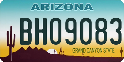AZ license plate BHO9083