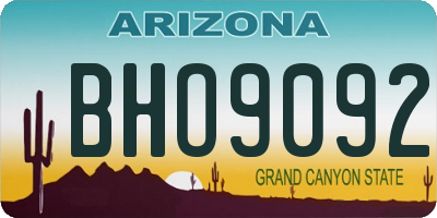 AZ license plate BHO9092