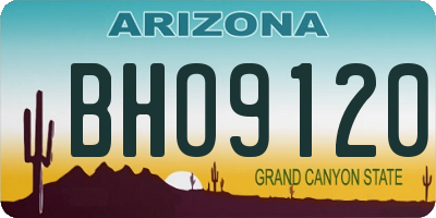 AZ license plate BHO9120