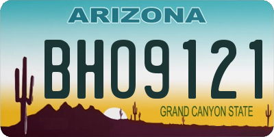 AZ license plate BHO9121