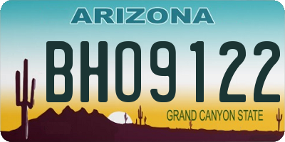AZ license plate BHO9122