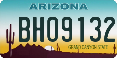AZ license plate BHO9132