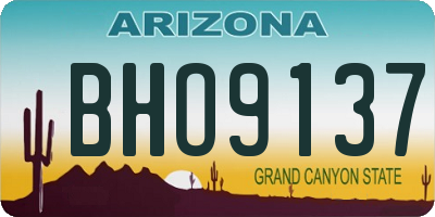 AZ license plate BHO9137