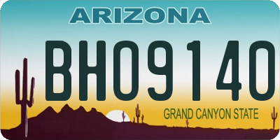 AZ license plate BHO9140