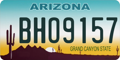 AZ license plate BHO9157