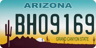 AZ license plate BHO9169