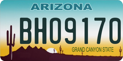 AZ license plate BHO9170