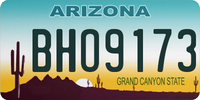 AZ license plate BHO9173