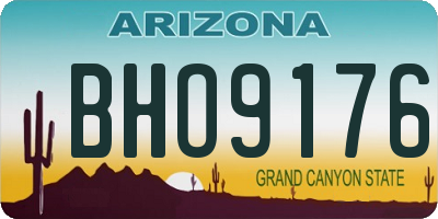 AZ license plate BHO9176
