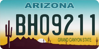 AZ license plate BHO9211