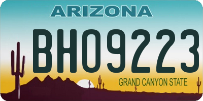 AZ license plate BHO9223