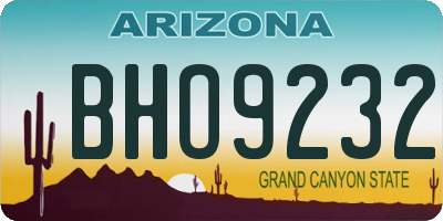 AZ license plate BHO9232