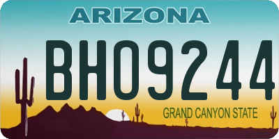 AZ license plate BHO9244