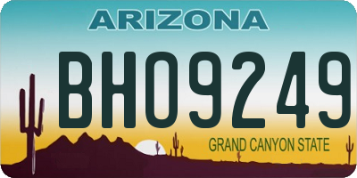 AZ license plate BHO9249