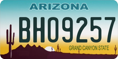 AZ license plate BHO9257